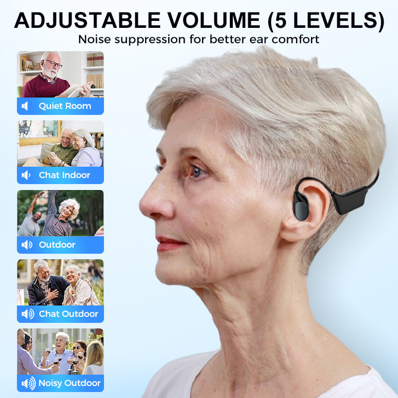 Feel the Joy. Shop the Season 🎄💖 💥 LIMITED TIME OFFER!🔥SEAGRIL Bone Conduction Smart Hearing Aid Bluetooth Earphones