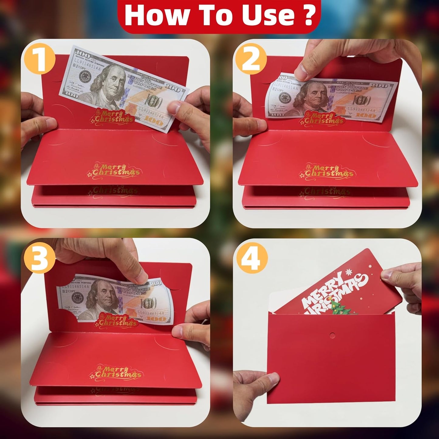 🏆Flash Sale⚡ 50K+ SOLD! Almost Gone-🎅💸Christmas Cash Gift Envelope– A creative way to give cash this Christmas!