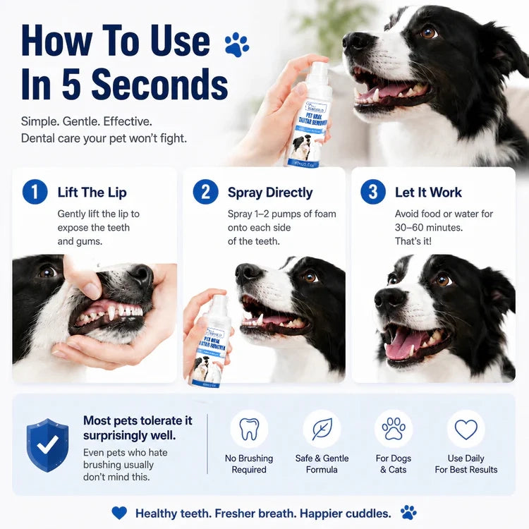 Pet Dental Tartar Care Spray for Dogs & Cats