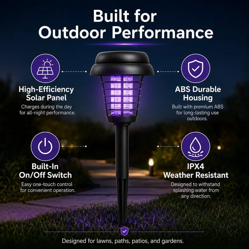 🦟Solar-Powered UV Mosquito Killer Lamp