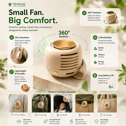 ⚡ Trending Now – Clip-On Mini Fan | Clip It Anywhere & Stay Cool