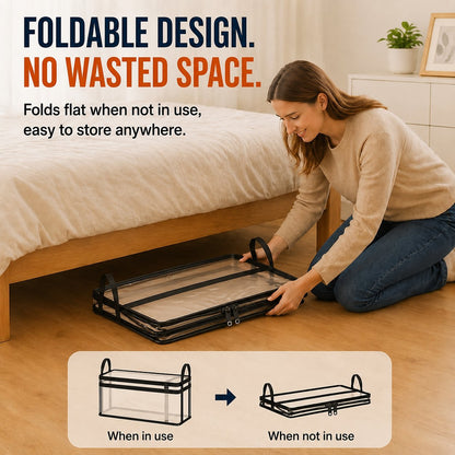 📦Portable Large Heavy-Duty Thick Plastic Clear Storage Box with Hinged Lid