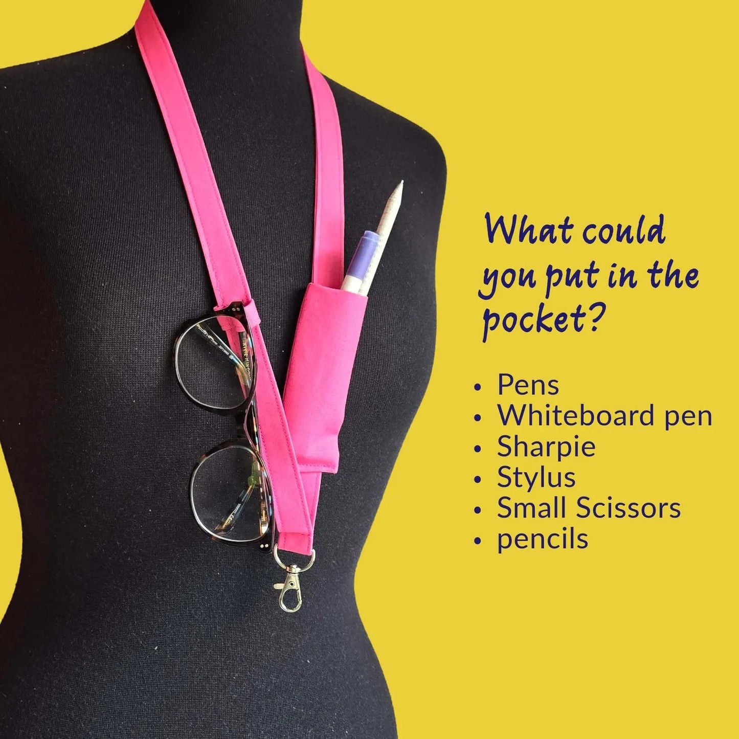 🔥LAST DAY 50% OFF -👩‍🏫NEW UPGRADED Plain Fabric Pen Lanyards