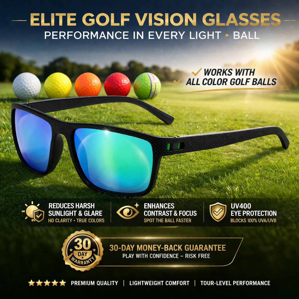 Tiworld™ Golf Ball Finding Glasses Polarized